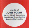 Music of John Rodby with London Sinfonietta